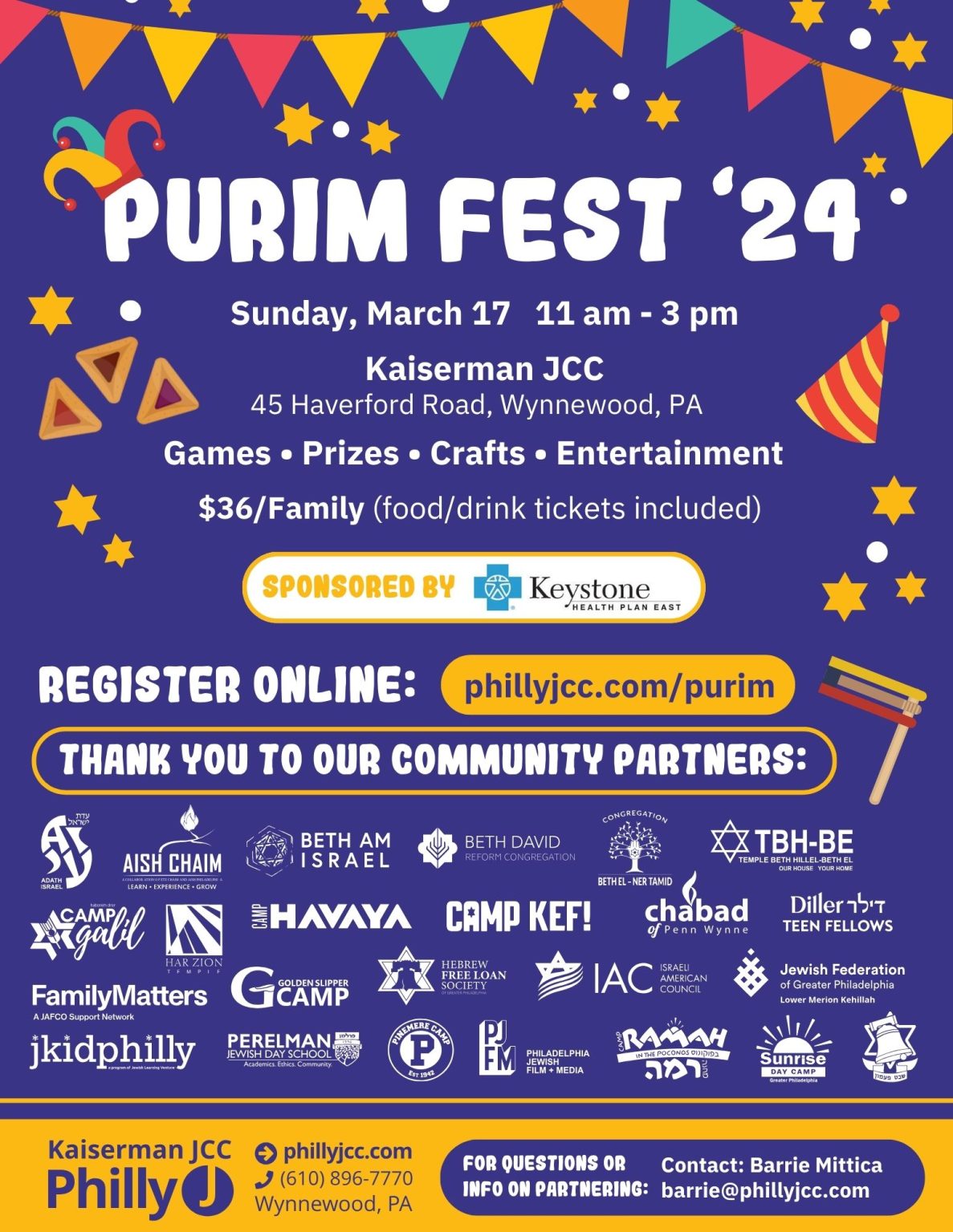 Purim Fest 2025 Philly J